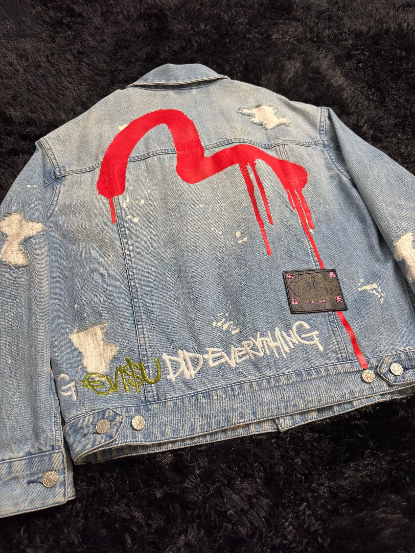 EVISU X SFERA EBBASTA DENIM JACKET