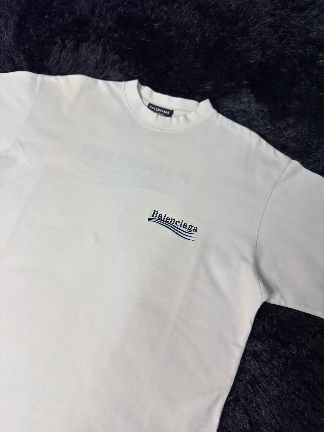 BALENCIAGA POLITICAL LOGO T-SHIRT