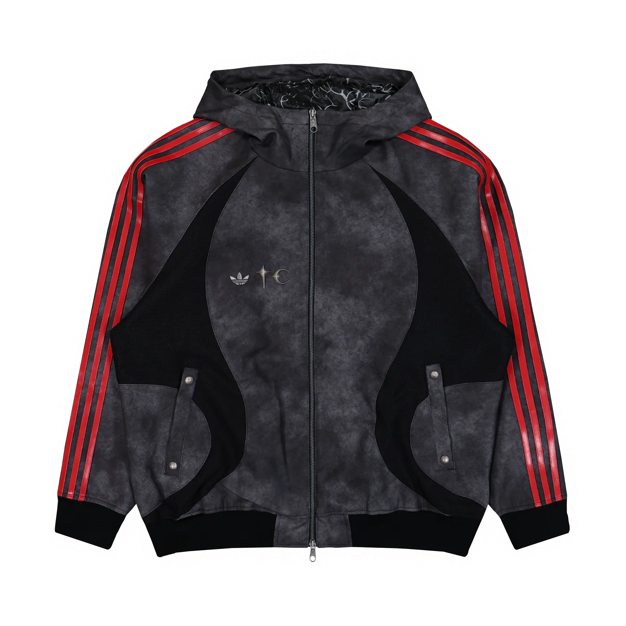 THUG CLUB X ADIDAS TEAMGEIST LEATHER JACKET