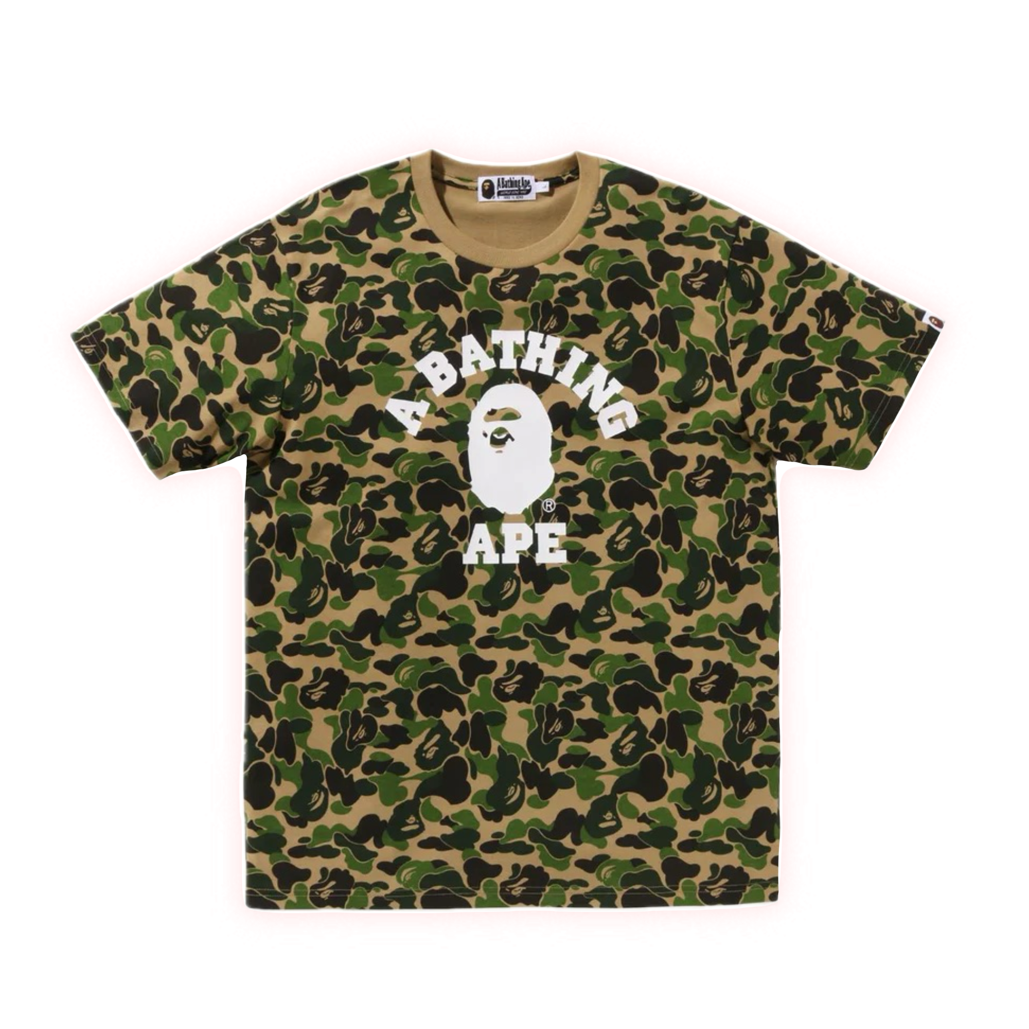 BAPE ABC COLLEGE CAMO TEE