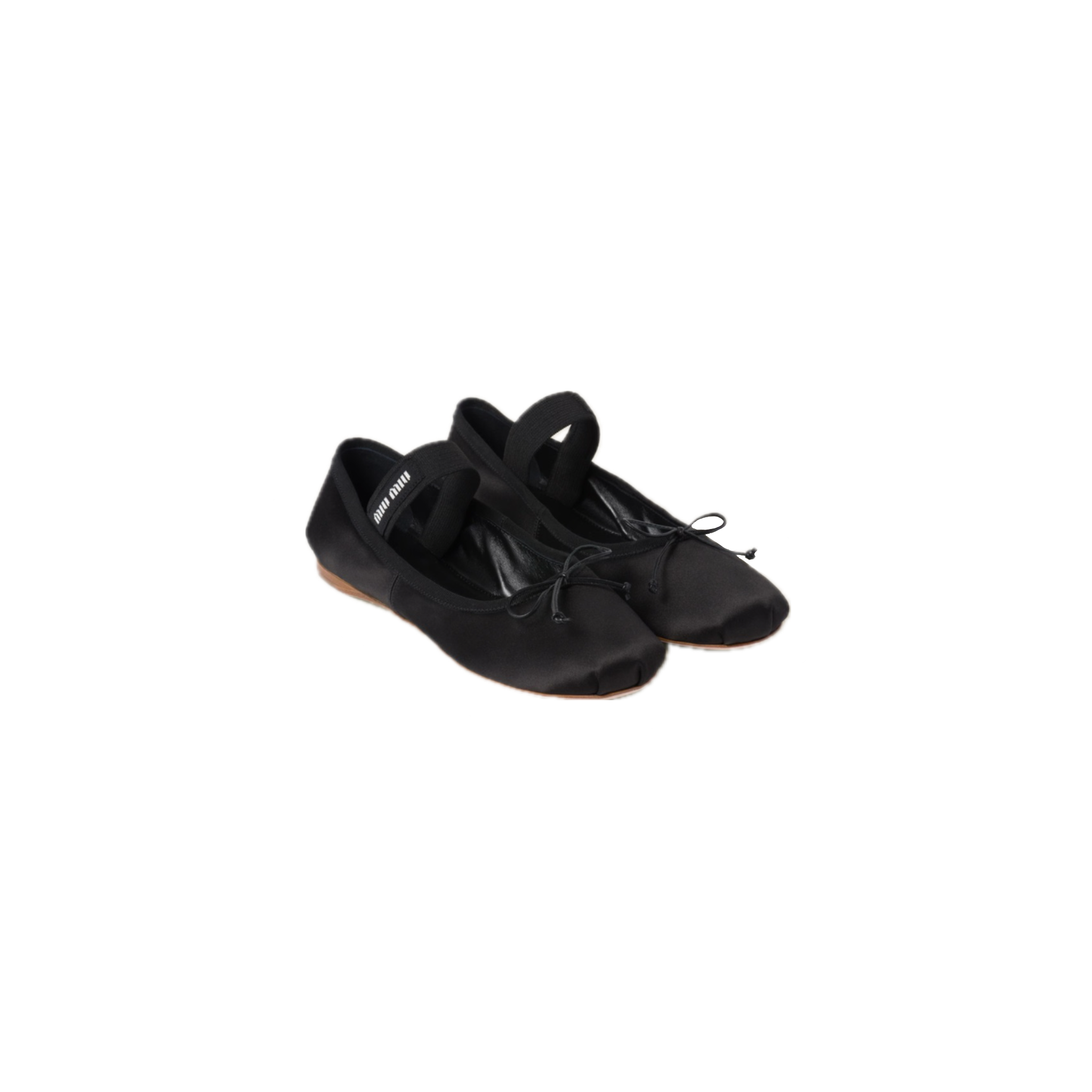 MIU MIU SATIN BALLERINAS
