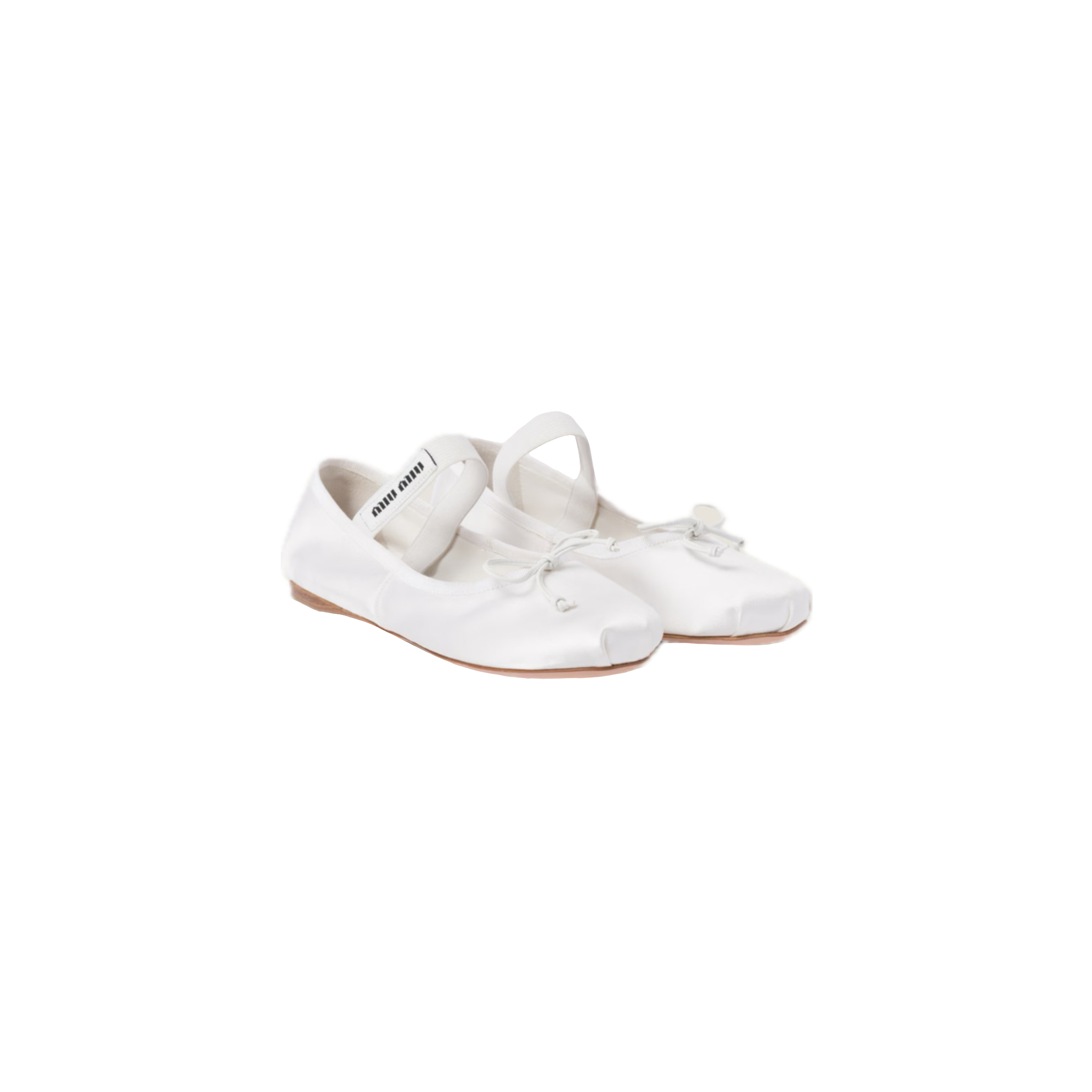 MIU MIU SATIN BALLERINAS