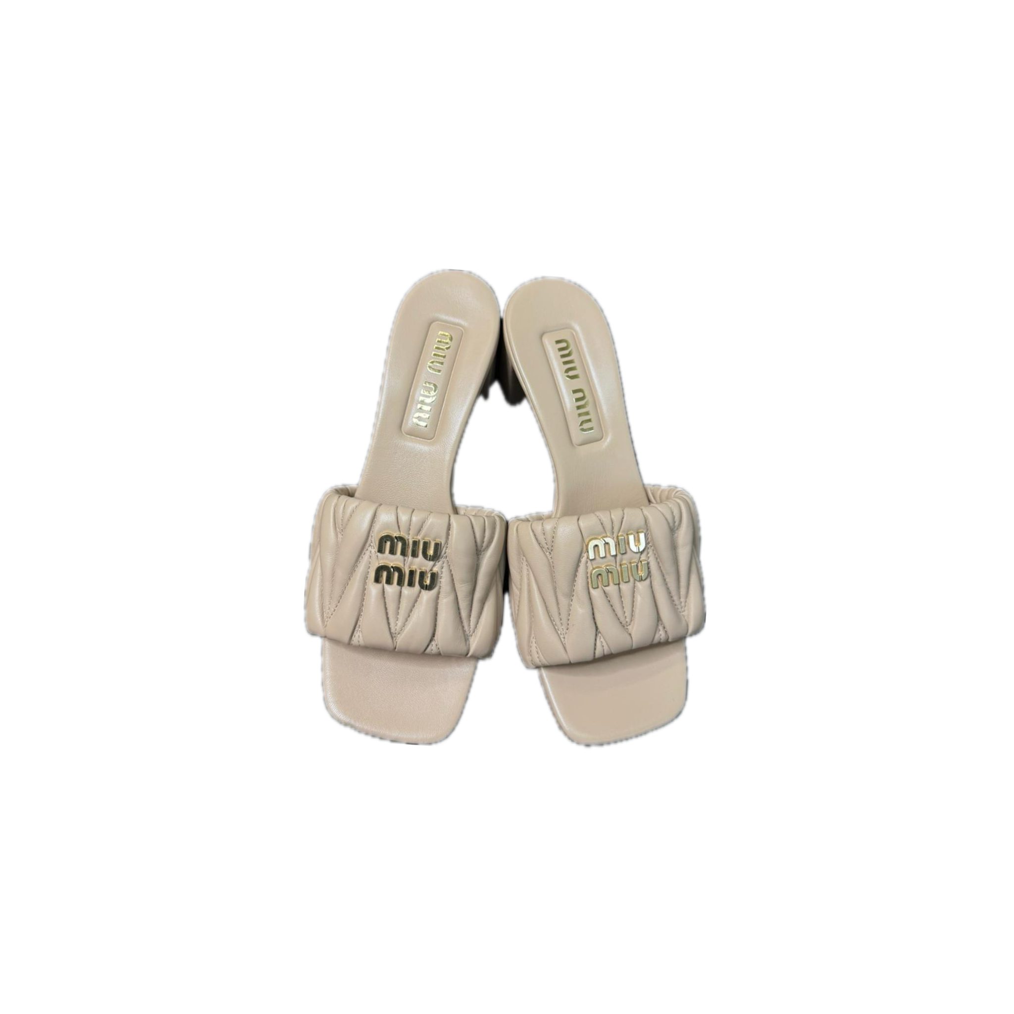 MIU MIU NAPPA MATELASSÈ SANDAL